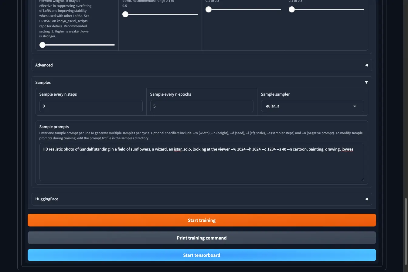 Generate samples during training to visually track your progress.