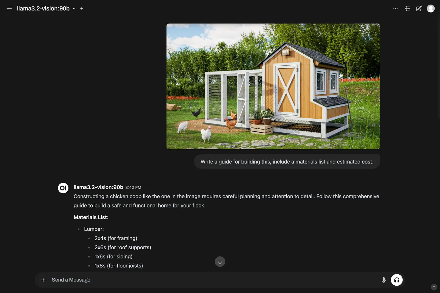 Send image prompts to multi-modal LLM models.