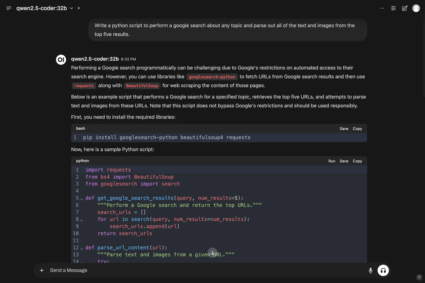 Chat with any open source LLM.